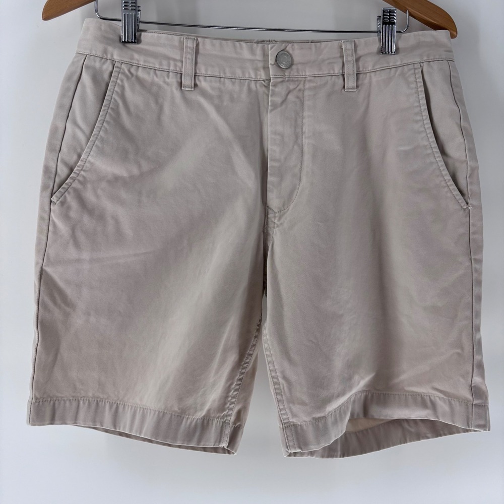 Bonobos Washed Chinos Shorts Mens‎ 31 Khaki Tan 9 Inch Inseam Cotton Casual